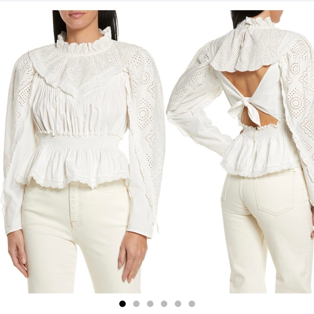 Sea Eyelet blouse